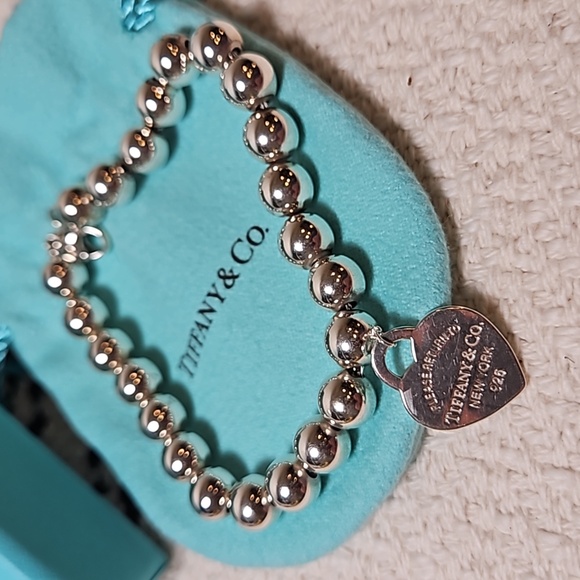 TIFFANY & CO. "Return to Tiffany" Heart Tag Bead Bracelet Sterling - Picture 3 of 6